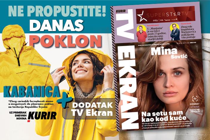 Poklon KIŠNA KABANICA plus dodatak TV EKRAN. Danas uz dnevne novine ...