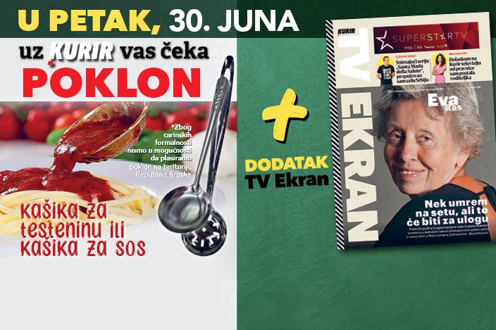 Poklon KAŠIKA ZA SOS ili KAŠIKA ZA TESTENINU plus dodatak TV Ekran ...