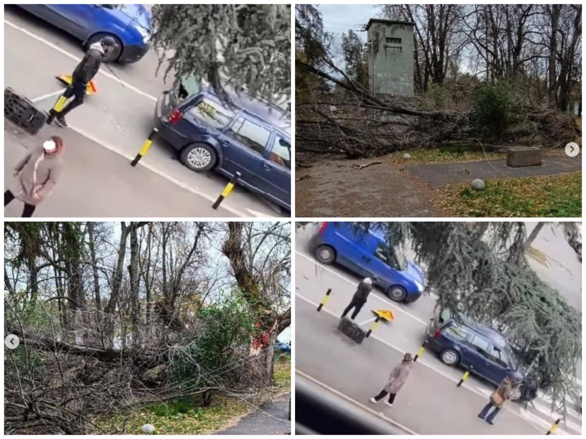 Jak olujni vetar pravi haos po Srbiji