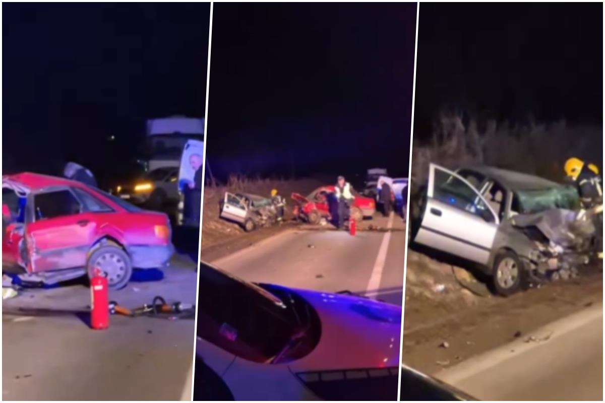 PRVE SLIKE NAKON POGIBIJE TROJE LJUDI NA PUTU ZAJEČAR-PARAĆIN! Vozila zgužvana, vatrogasci ih sekli da dođu do tela - saobraćaj potpuno obustavljen (FOTO)