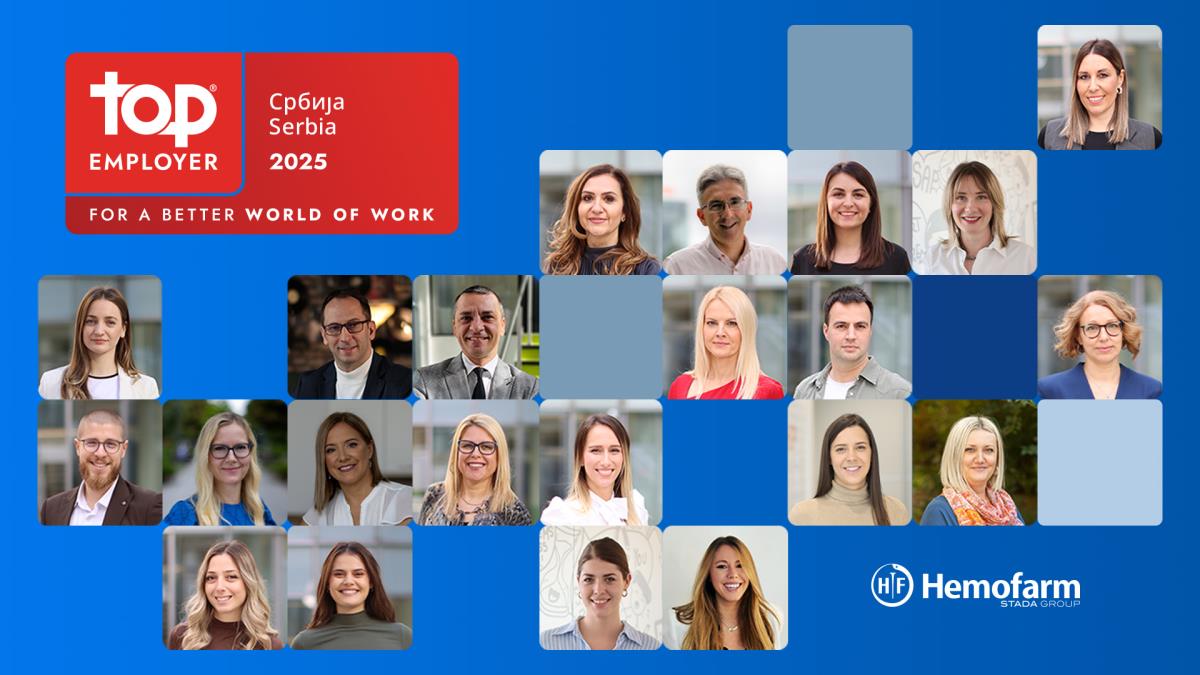 Hemofarmu u Srbiji priznanje „Najbolji poslodavac“ u 2025. godini Hemofarmu u Srbiji priznanje „Najbolji poslodavac“ u 2025. godini