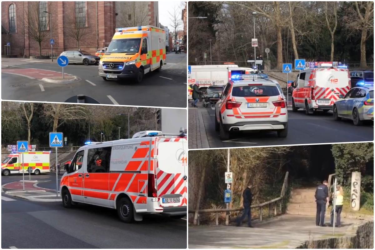 NAPAD NOŽEM U PARKU U NEMAČKOJ, IMA MRTVIH I RANJENIH! Prvi snimci, među žrtvama i dete, ubica pokušao da pobegne preko šina (VIDEO)