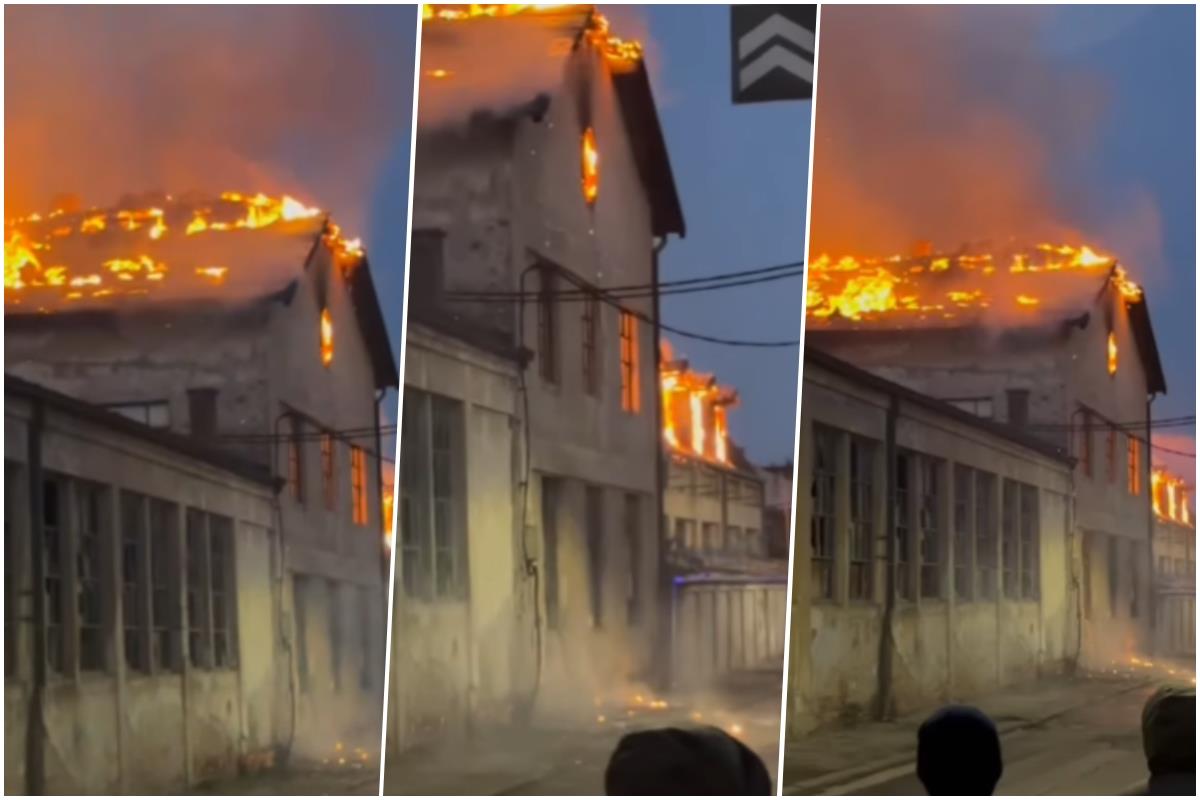 VELIKI POŽAR U NIŠU Gori zgrada "Prosvete", vatra preti da se proširi i na okolne objekte! (VIDEO)