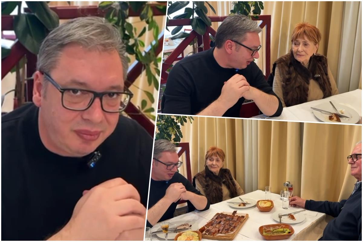 ISPUNIO OBEĆANJE Predsednik izveo tatu i mamu u pečenjaru u Borči! Vučići na ručku rešavali VEČNU DILEMU: Koga mama više voli - ALEKSANDRA ILI ANDREJA? (VIDEO)