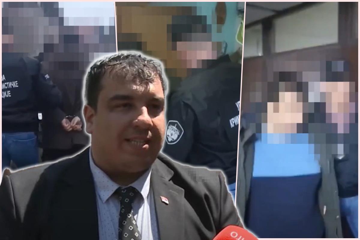 OVAKO SU UHAPŠENI BIVŠI PREDSEDNIK OPŠTINE I DIREKTOR: Pogledajte kako su im policajci iz UKP stavili lisice na ruke (foto,video)