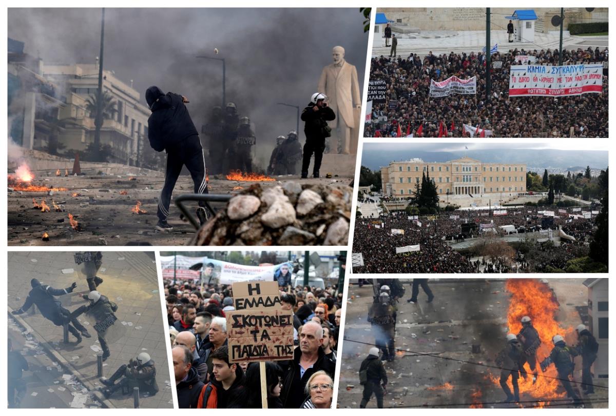 HAOS NA PROTESTIMA U GRČKOJ: Žestok sukob demonstranata i policije, leteli suzavci i Molotovljevi kokteli (FOTO/VIDEO)