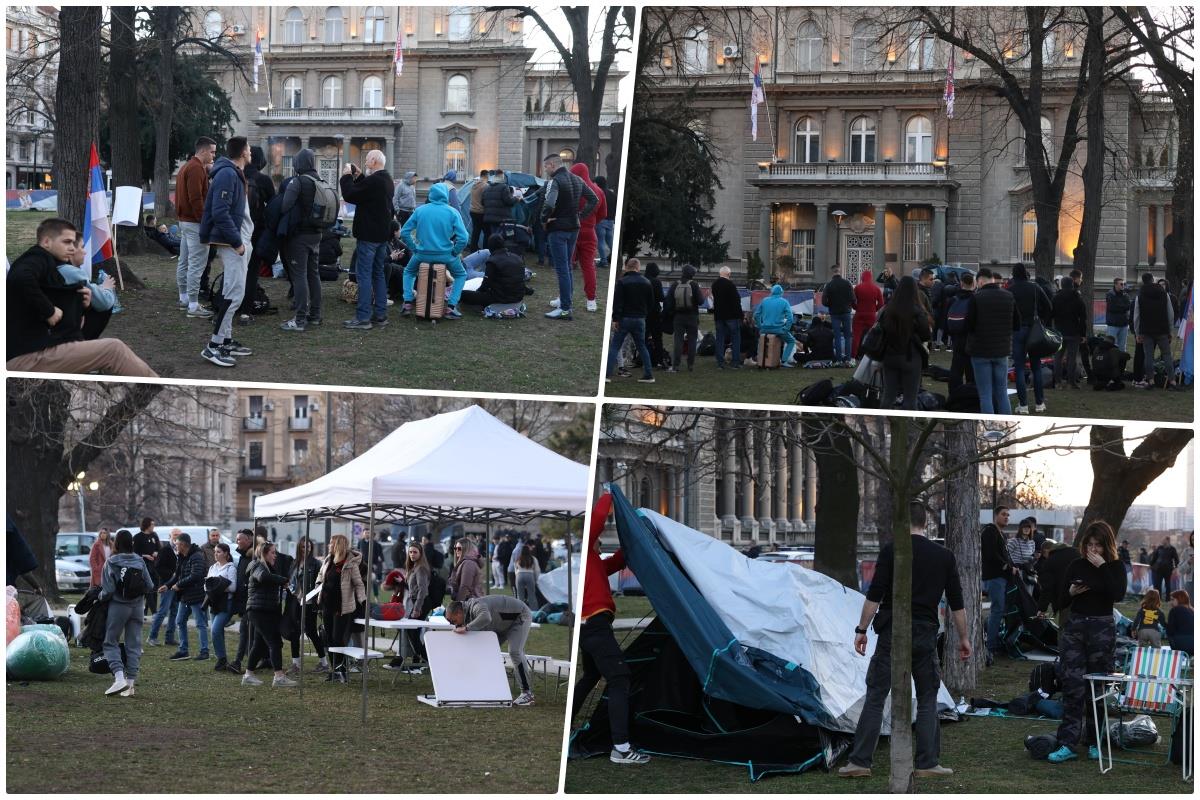 UŽIVO STUDENTI KOJI HOĆE DA UČE STIŽU U PIONIRSKI PARK! Za razliku od studenata blokadera, oni žele da studiraju i da se čuje i njihov glas - IMAJU 5 ZAHTEVA