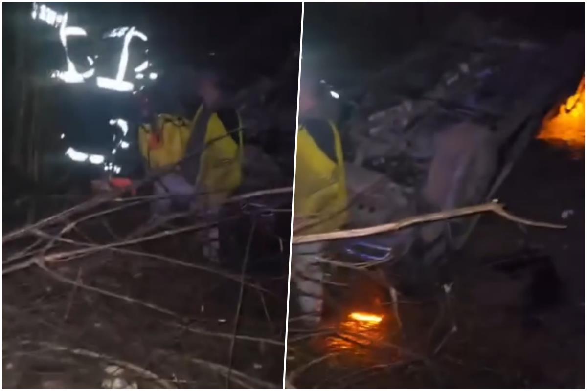 DRAMA KOD MIONICE! Automobil u kome su bili muškarac, žena i dete sleteo u provaliju: Drugi vozači odmah potrčali u pomoć, ovo je snimak sa lica mesta (VIDEO)