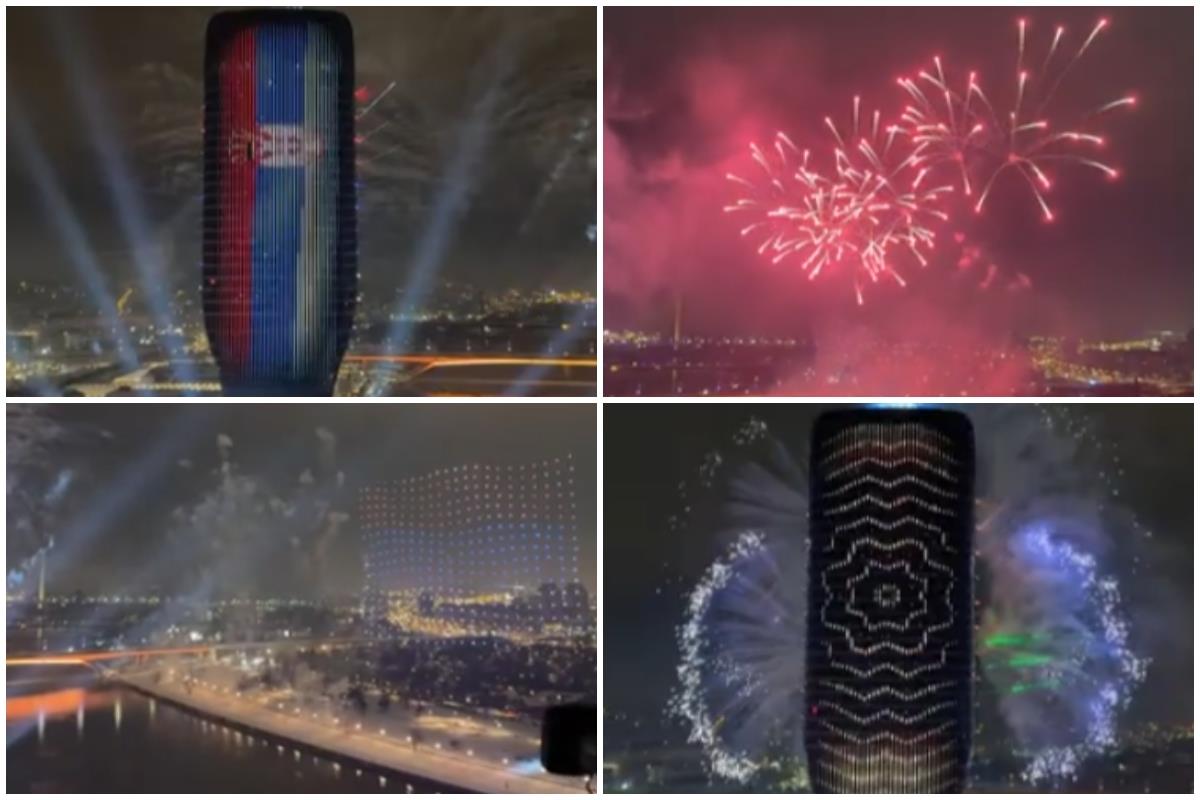 SPEKTAKL U BEOGRADU NA VODI Pogledajte kako je izgledao dron šou i vatromet za doček Srpske nove godine (VIDEO)