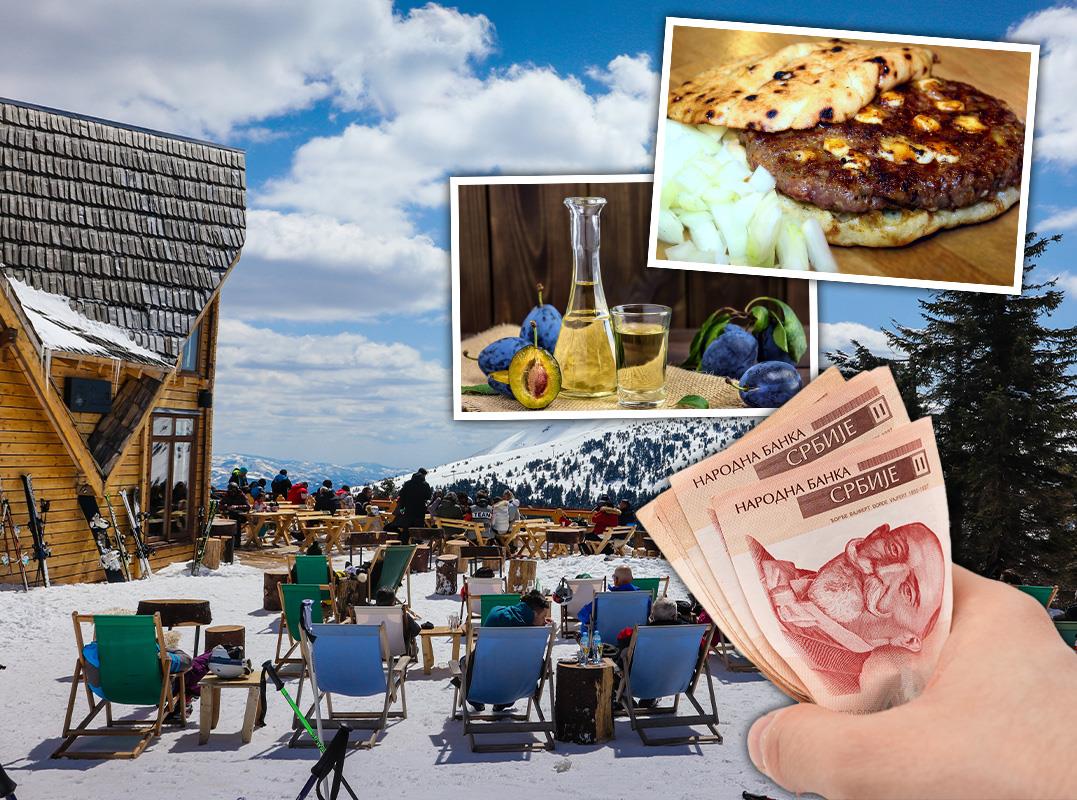Kafa 400, pljeskavica 1.800, rakija 600, a tek prasetina: Detaljni cenovnik ića i pića na Kopaoniku, evo šta je najjeftinije