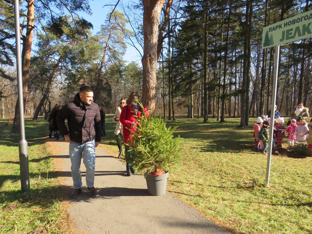 NOVOGODIŠNJE JELKE SA BUSEMOM U KRAGUJEVCU: Građani i deca sade četinare i podstiču očuvanje prirode u Šumaricama (FOTO)