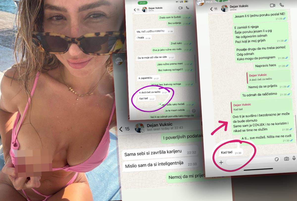 "SAMA SEBI SI ZAVRŠILA KARIJERU" Objavljene šok poruke između aktera afere "eksplicitni snimci" u Crnoj Gori: "Ja te nikad nisam odbila" Kép