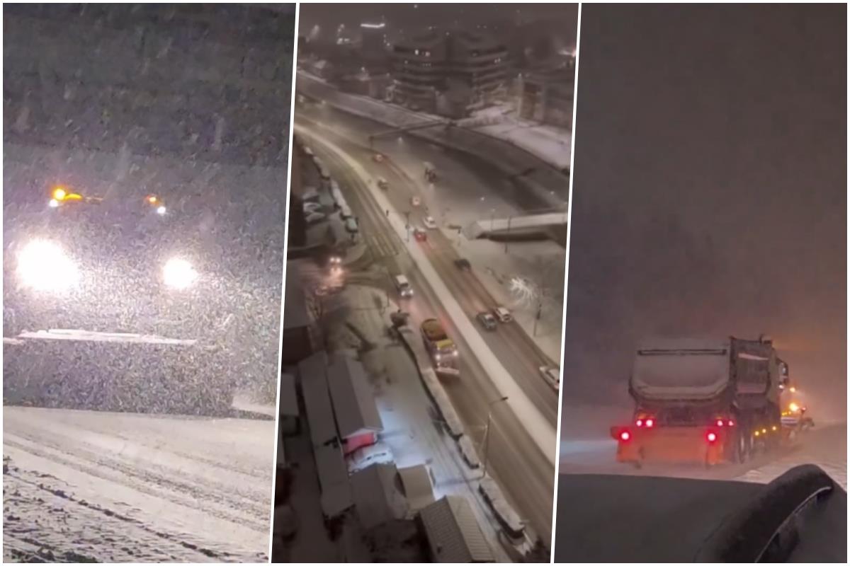 Evo kakva je trenutna situacija! Prekriveni putevi, zavejan "Miloš Veliki"