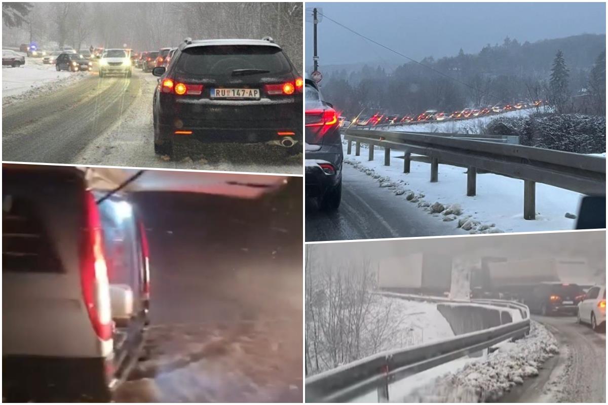 PEOPLE SNOWED IN ON THE ROAD, SNOWDRIFTS DON'T STOP, WIND BLOWS 70 KILOMETERS PER HOUR See dramatic footage of blizzards across Serbia (VIDEO)