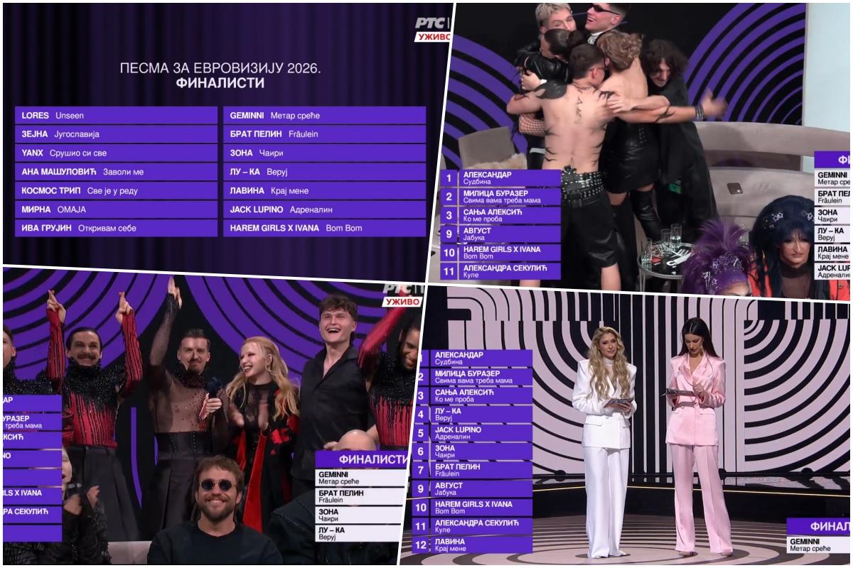 Seven finalists announced for PZE 2026: Here's who made it to the final race to represent Serbia at Eurovision