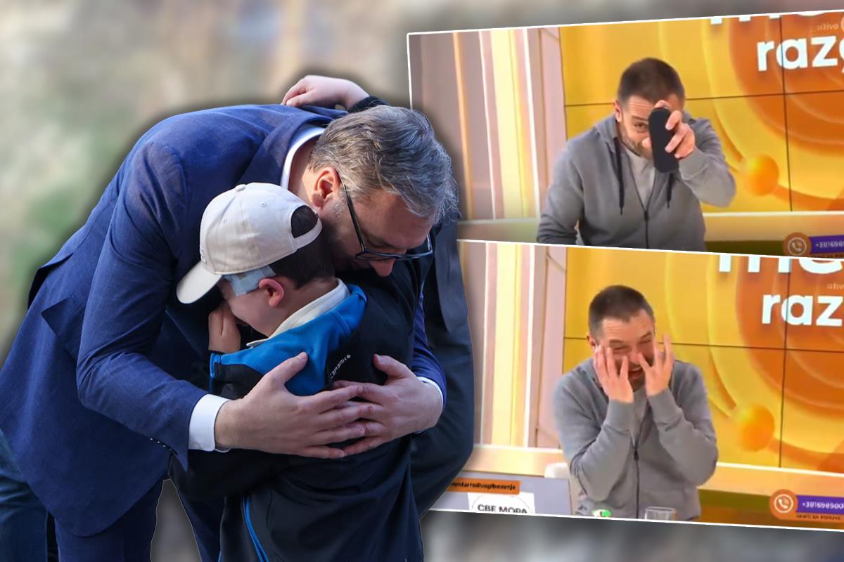 How did the hosts of "Nova S" mock little Andrija's tears of joy?