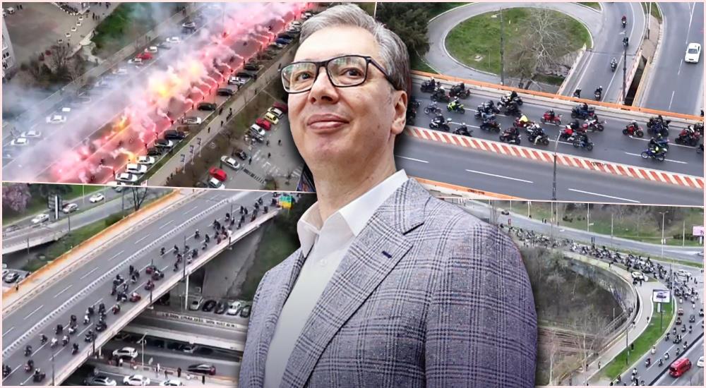 VUČIĆ LEADS COLUMN OF BIKERS! SEE UNUSUAL SCENES President's vehicle followed by 2,000 motorcycles to magnificent rally (PHOTO/VIDEO)