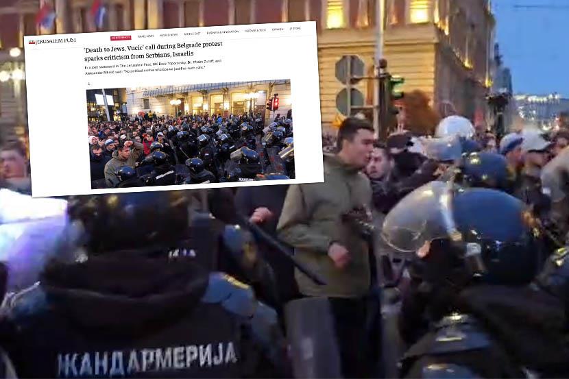ISRAEL AND "JERUSALEM POST" FIERCELY CONDEMN THE ANTISEMITIC FRENZY OF BLOCKADERS IN BELGRADE: "No political motive justifies calls to murder Vučić and Jews"