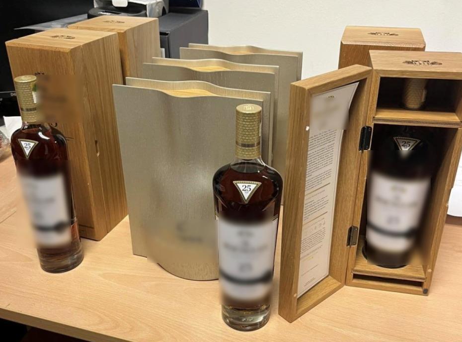 9 BOTTLES WORTH ALMOST 20,000 EUROS! See the seizure at Podgorica Airport