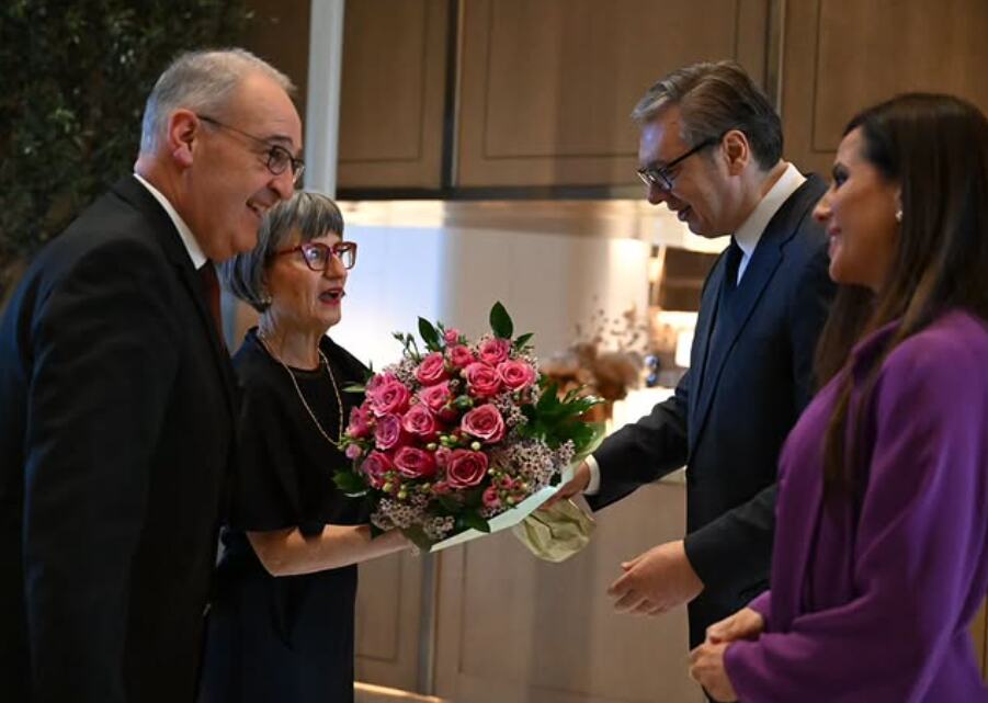 VUCIC HOSTS SWISS PRESIDENT FOR DINNER WITH HIS WIFE: If you drink here, you are a good host and guest! It is the greatest insult to us to say we are not good hosts