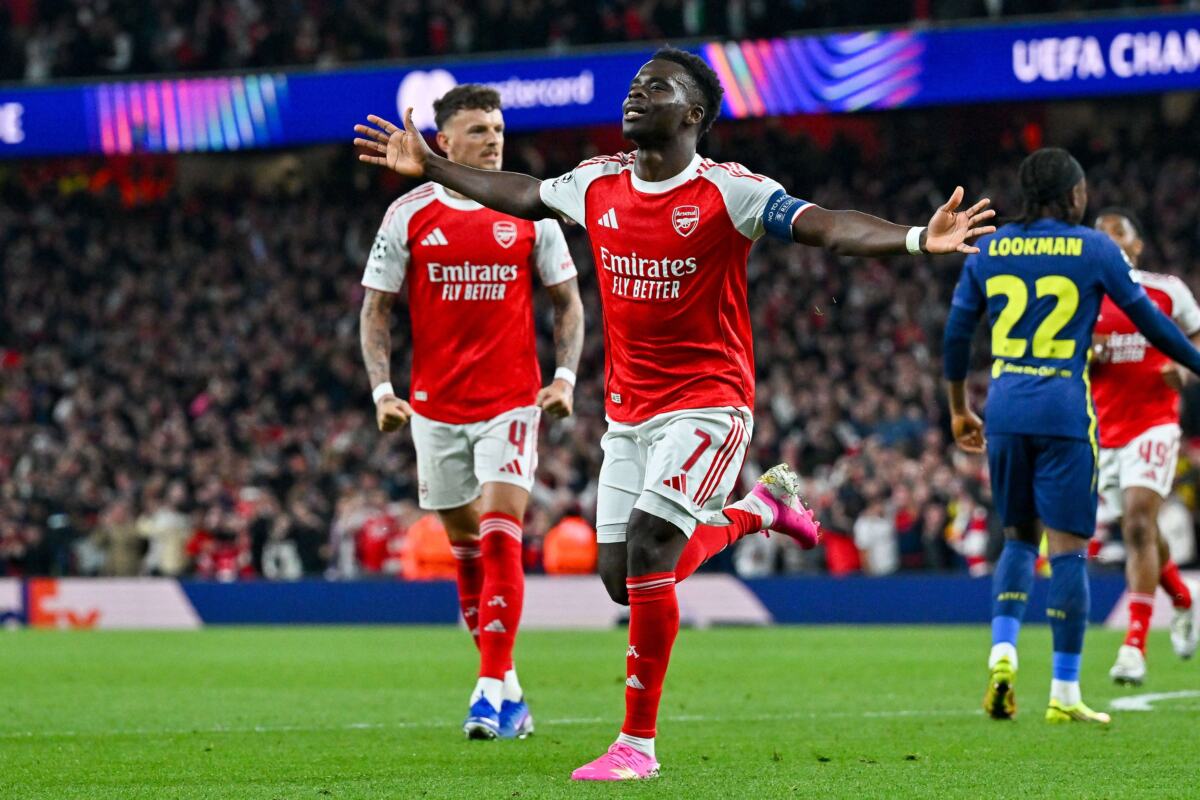 ARSENAL FIRST CHAMPIONS LEAGUE FINALIST: North London celebrates Saka! Simeone's Atletico couldn't defend