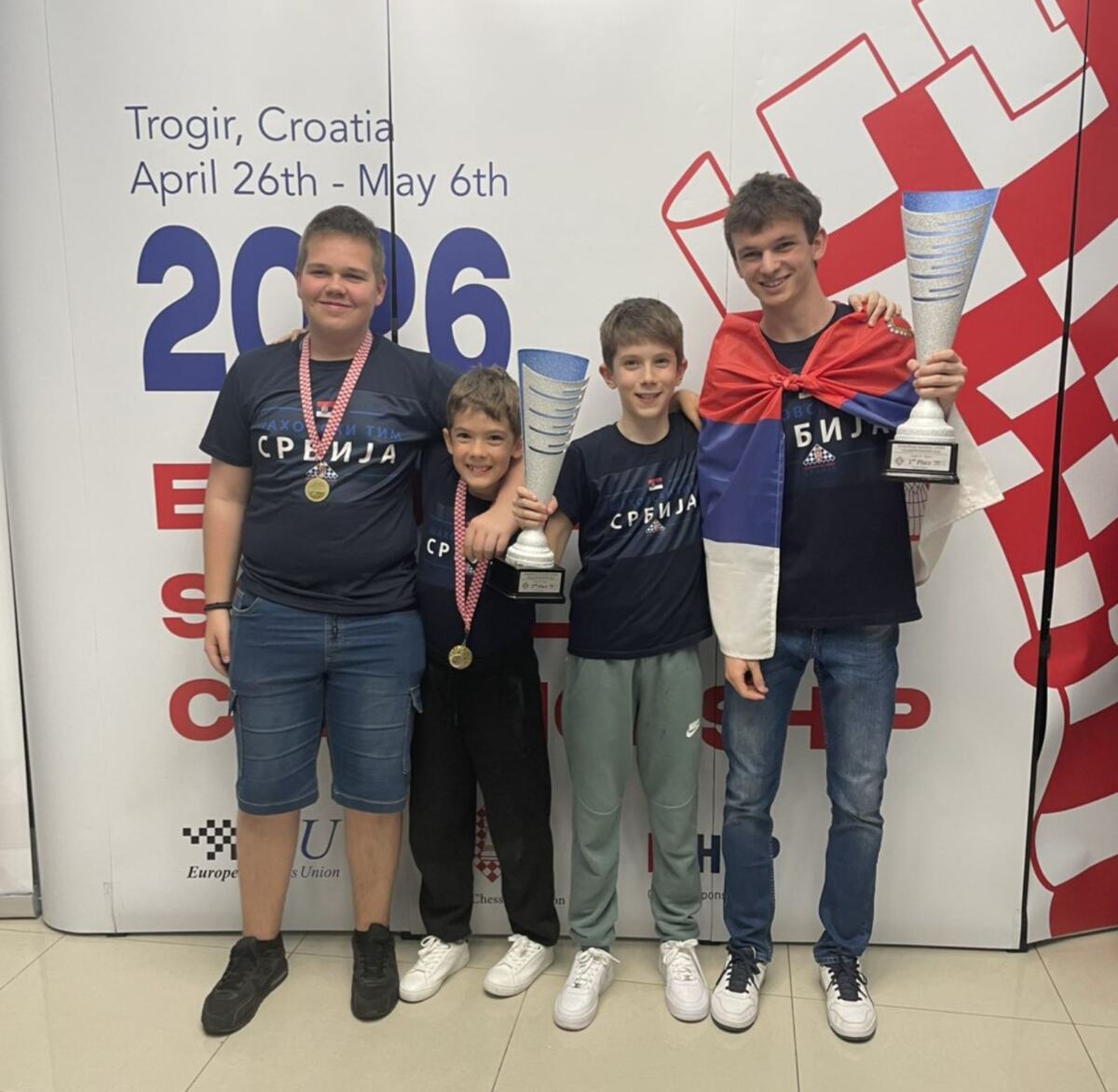 GOD SAVE THE TRUTH THUNDERED IN TROGIR: Serbia won gold and silver at the European Chess Championship