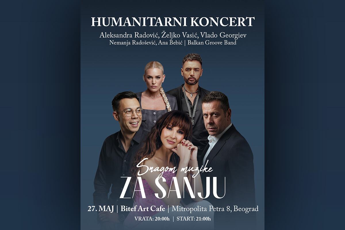 Aleksandra Radović, Vlado Georgiev, Željko Vasić and Ana Bebić at a big charity concert: With the power of music for Sanja