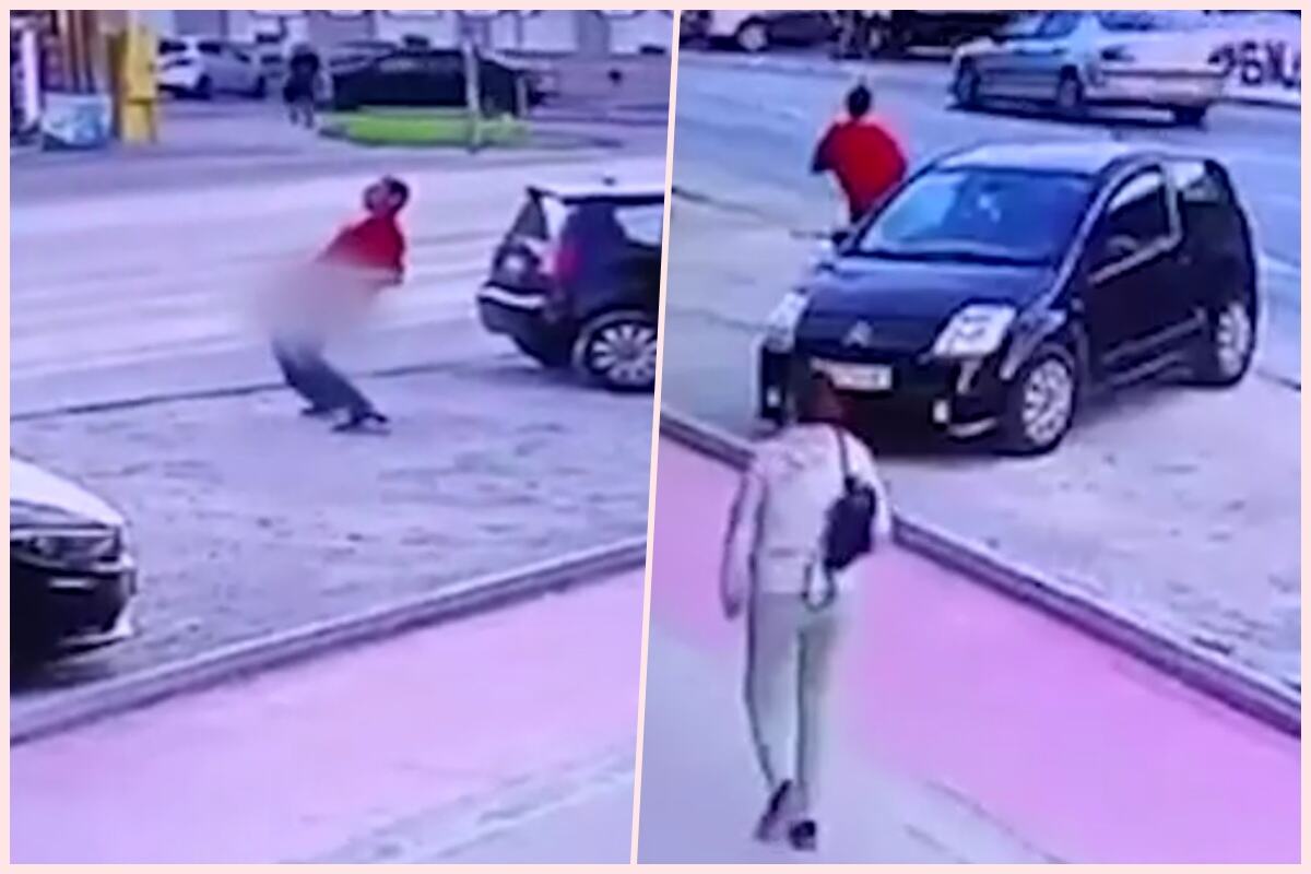 SCANDALOUS SCENE IN NOVI SAD: Blocker stood in the middle of the street, took out his genitals and grabbed his crotch (VIDEO)