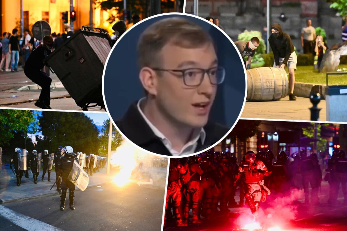"Я НЕ УВЕРЕН, ЧТО НАСИЛИЯ БЫЛО ДОСТАТОЧНО" Студент ФТН о беспорядках блокировщиков после митинга на Славии: Это должно было длиться днями... (ВИДЕО)