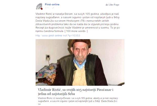 (FOTO) SRPSKA STARINA OD 105 LETA: Ovo je čiča Vlada, a pre spavanja ...