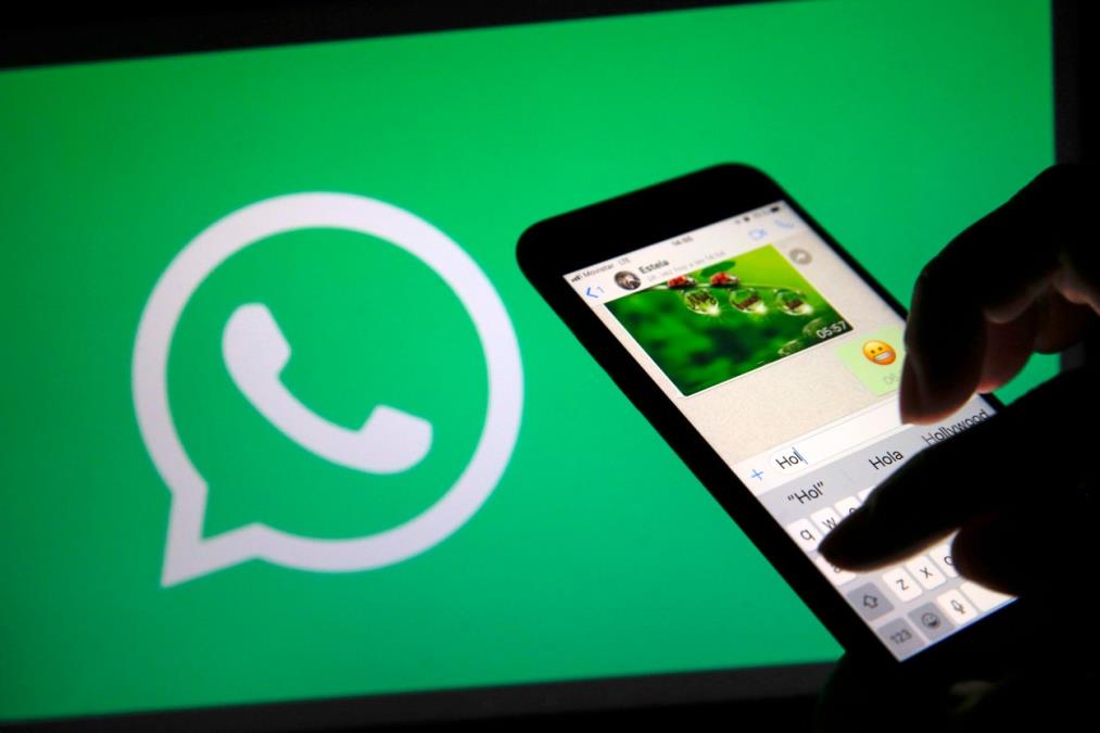 WhatsApp messaging on a smartphone