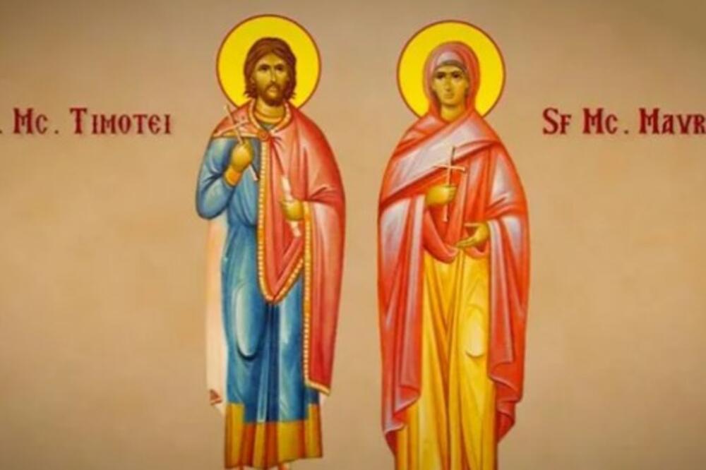Danas jednu stvar nikako ne bi trebalo da uradite: Slavimo Svete mučenike Timoteja i Mavru - devet dana zajedno na krstu umiraše, ali se Hrista ne odrekoše