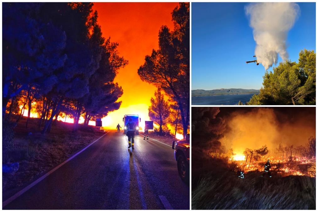 GORELO NA BRAČU! Hitna evakuacija kampa i hotela, dramatične scene! (FOTO)