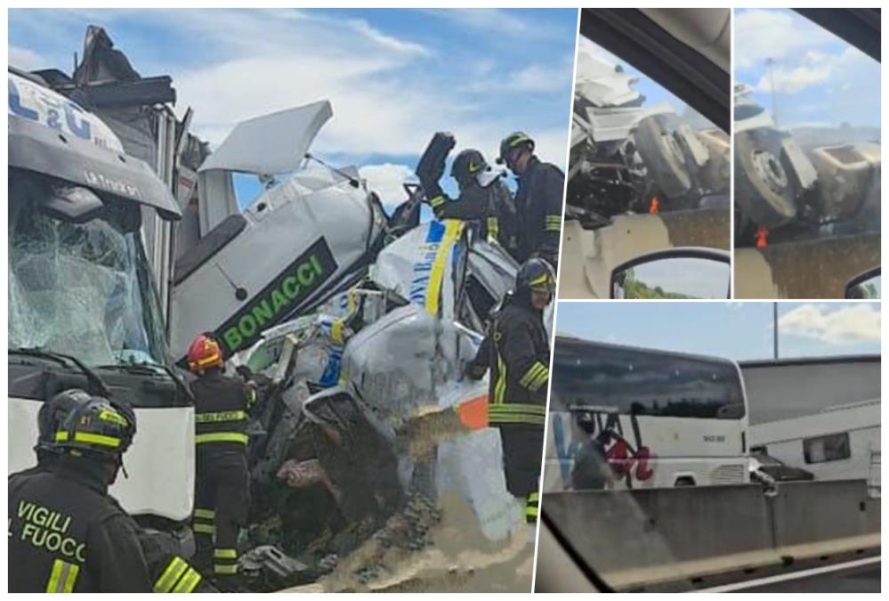 STRAVIČNA NESREĆA NA "AUTOPUTU SUNCA" U ITALIJI! Teretni kamion se zabio u više vozila, uključujući Hitnu pomoć, pacijent i osoblje mrtvi na mestu (FOTO, VIDEO)