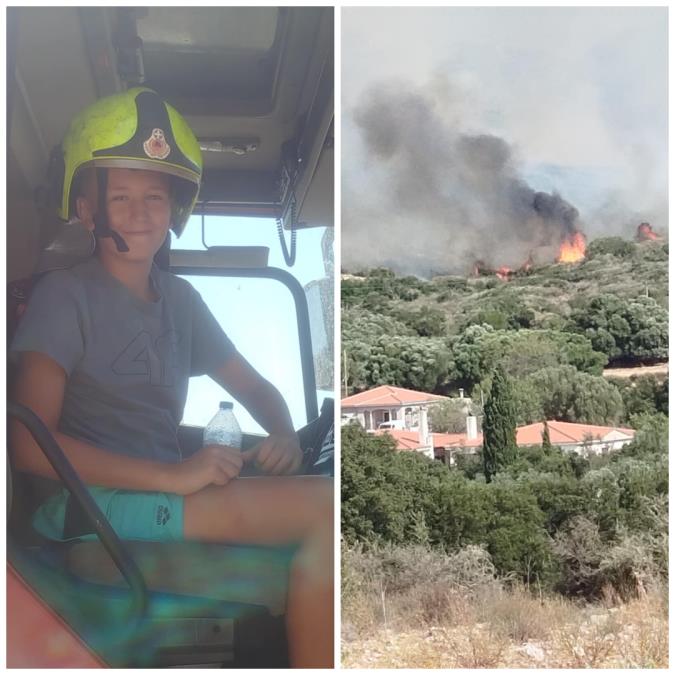 Mali Ilija (13) iz Valjeva oduševio vatrogasce na Kefaloniji! Sedeli su u kamionu, na vrućini, a onda je naišao dečak iz Srbije!