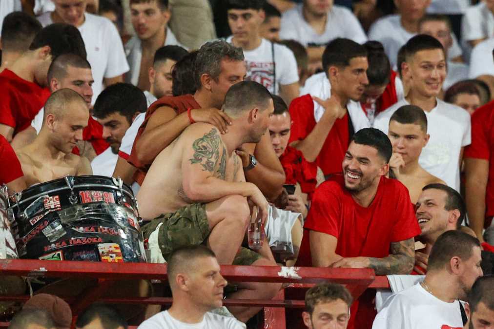 FOTO UBOD! Nemanja Radonjić sa severa bodri Zvezdu protiv Leha