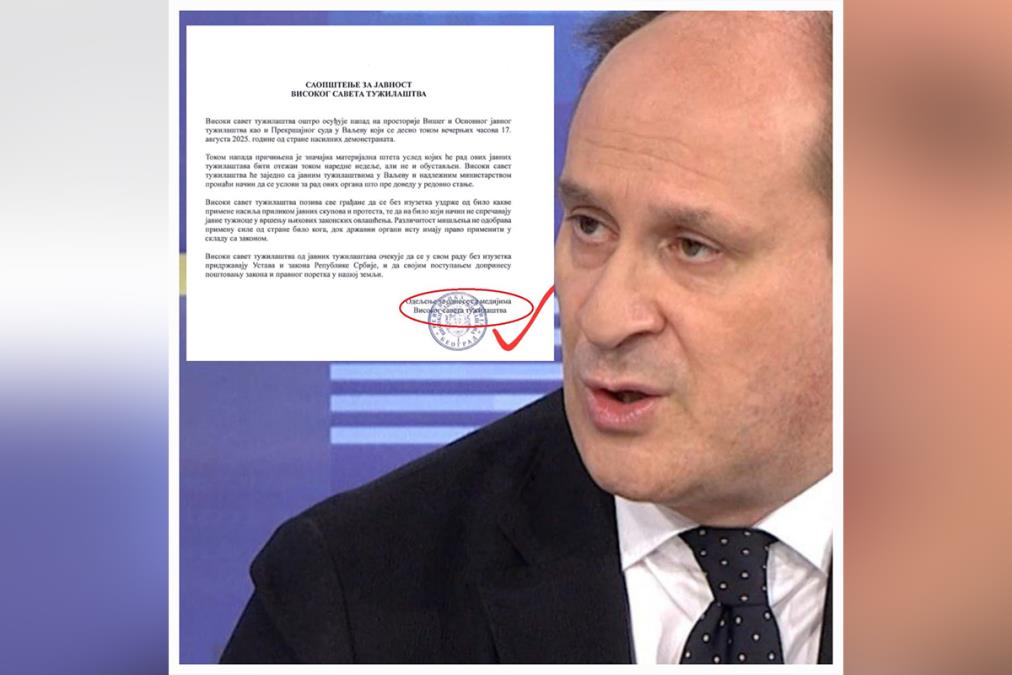 VISOKI SAVET TUŽILAŠTVA IZDAO SAOPŠTENJE BEZ POTPISA O DIVLJANJU U VALJEVU: Stamenković osudio napade, ali odbio da se zameri blokaderima?