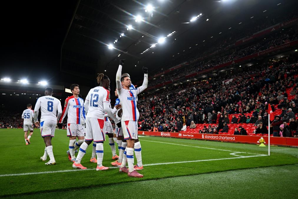 Kristal Palas izločil Liverpool iz Liga kupa, Arsenal, Chelsea in Manchester City v četrtfinalu
