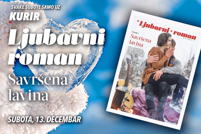 Ove subote, 13. decembra, uz Kurir – poklon roman Savršena lavina! Priča o mislima koje previše tumaraju i emocijama koje se obruše baš onda kada najmanje smeju