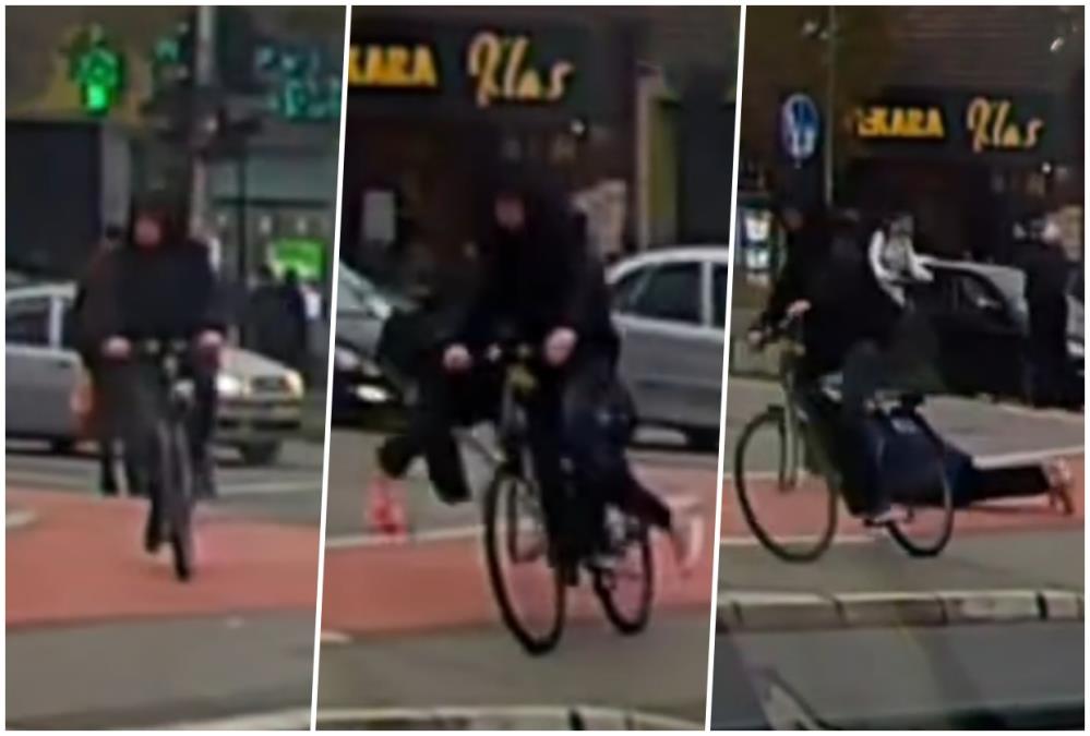 BICIKLISTA NAMERNO OBORIO ŽENU I NASTAVIO DA VOZI?! Kamere snimile šokantnu scenu u centru Novog Sada (VIDEO)