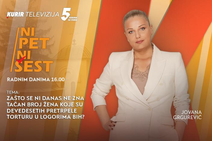 ZAŠTO SE NI DANAS NE ZNA TAČAN BROJ ŽENA KOJE SU DEVEDESETIH PRETRPELE TORTURU U LOGORIMA BIH?- u današnjoj emisiji “NI 5 NI 6” od 16.00