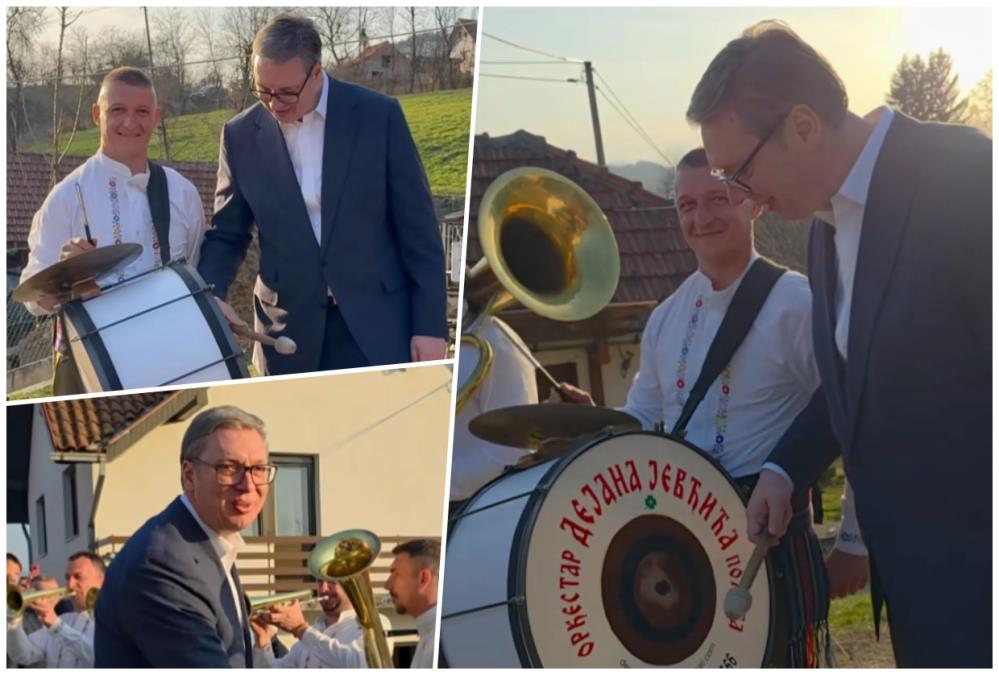 TRI KILOMETRA ASFALTA ZA SLAVICU! Pogledajte kako su Dragačevci Vučića u Kotraži dočekali uz trubače! (FOTO/VIDEO)