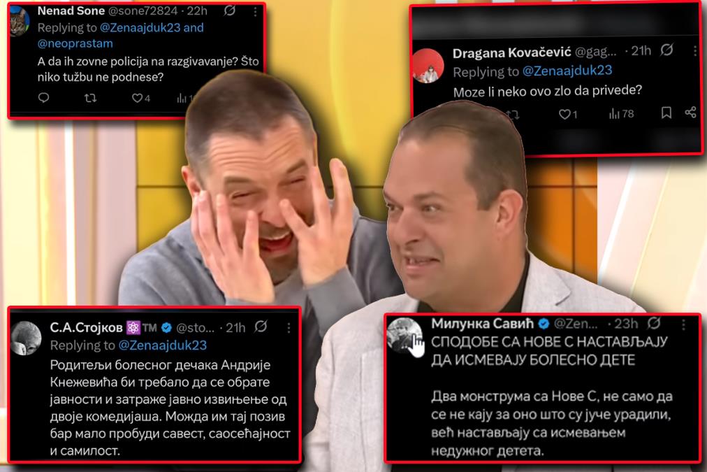 "DVA MONSTRUMA, NEČOVEŠTVO JE NEIZLEČIVO, ŠTO NEKO NE PODNESE TUŽBU" Narod šokiran i besan zbog ismevanja bolesnog dečaka od strane dvojice voditelja blokadera!