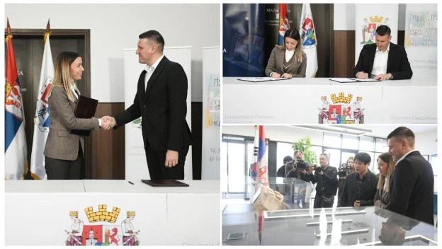 OD REČI DO DELA ZA SAMO NEKOLIKO DANA Ministarka Mesarović u Smederevskoj Palanci: Potpisan ugovor za most preko Jasenice