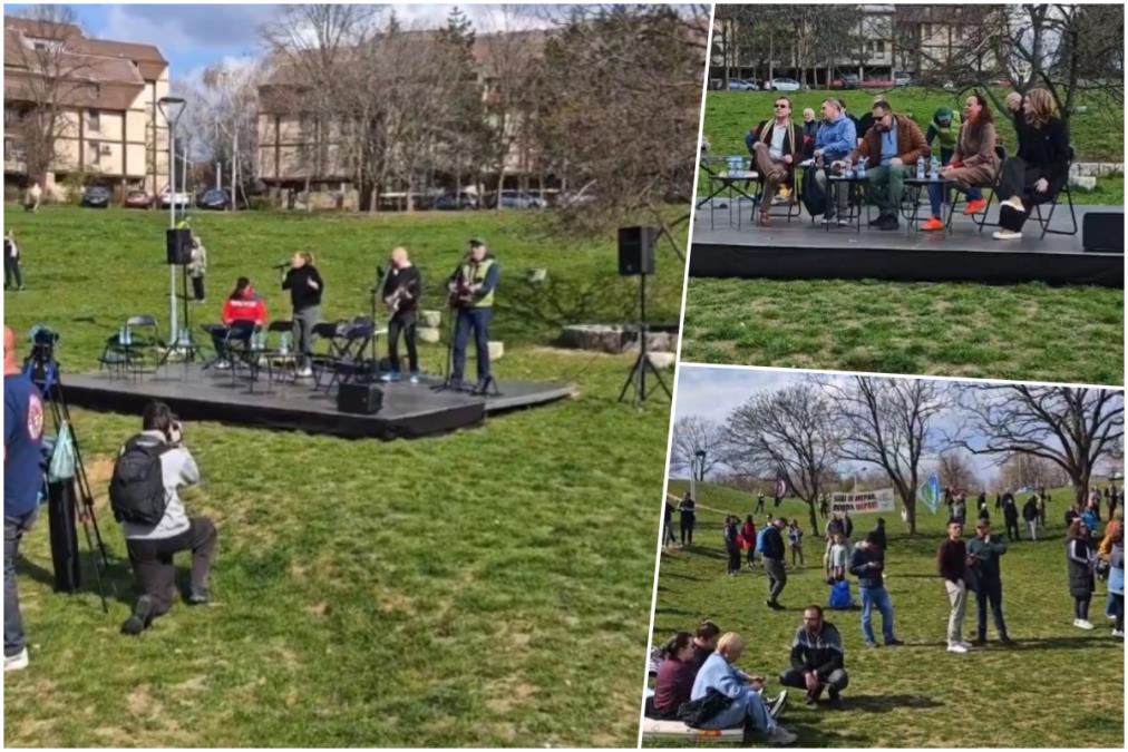 OČEKIVALI MASU LJUDI A NIGDE ŽIVE DUŠE Blokaderima i Jovu Bakiću jedino ostalo da se međusobno tapšu po ramenu, hvale vlastitu hrabrost i pevaju sami sebi VIDEO