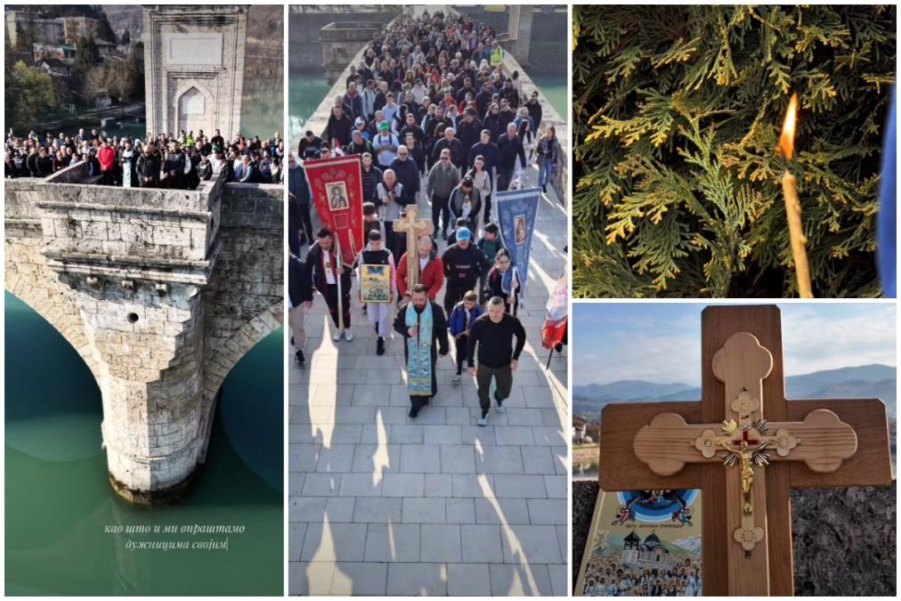 SEĆANJE NA STRADANJE SRPSKOG NARODA U STAROM BRODU: Održan moleban u Višegradu, odana počast za više od 6.000 nastradalih civila 1942. godine (FOTO/VIDEO)