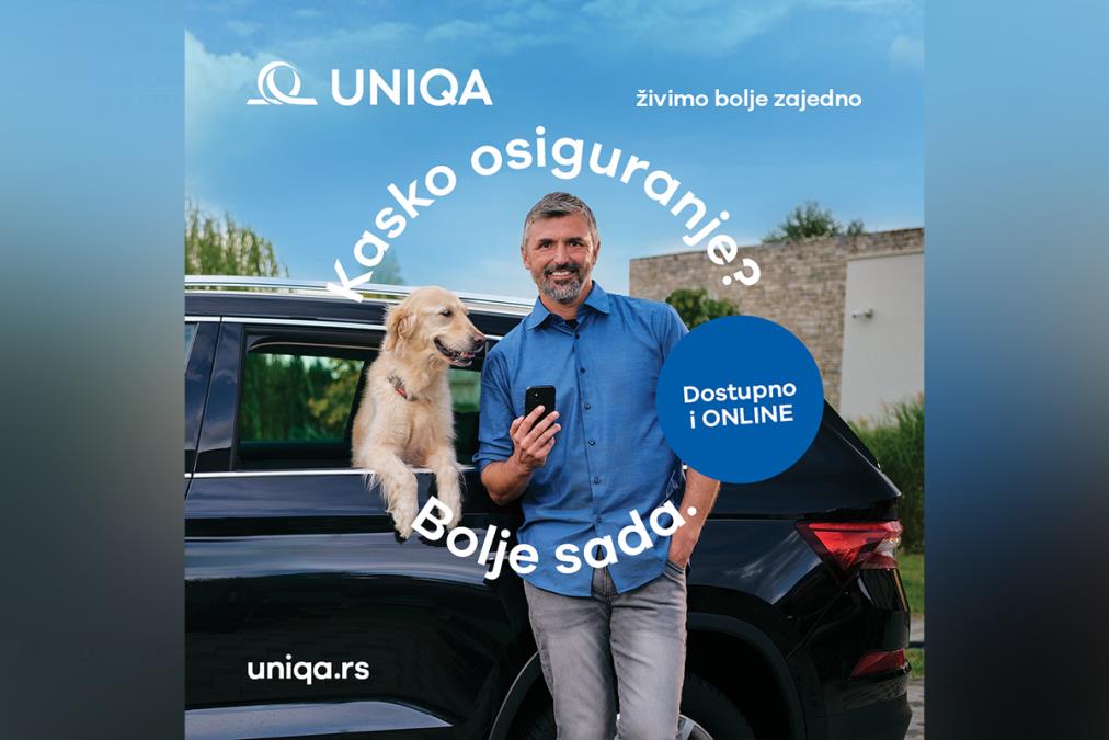 KASKO NOVE GENERACIJE: DIGITALNO UGOVARANJE SA POKRIĆEM I ZA LJUBIMCE: UNIQA predstavila unapređenu kasko ponudu uz nova dodatna pokrića i digitalne usluge