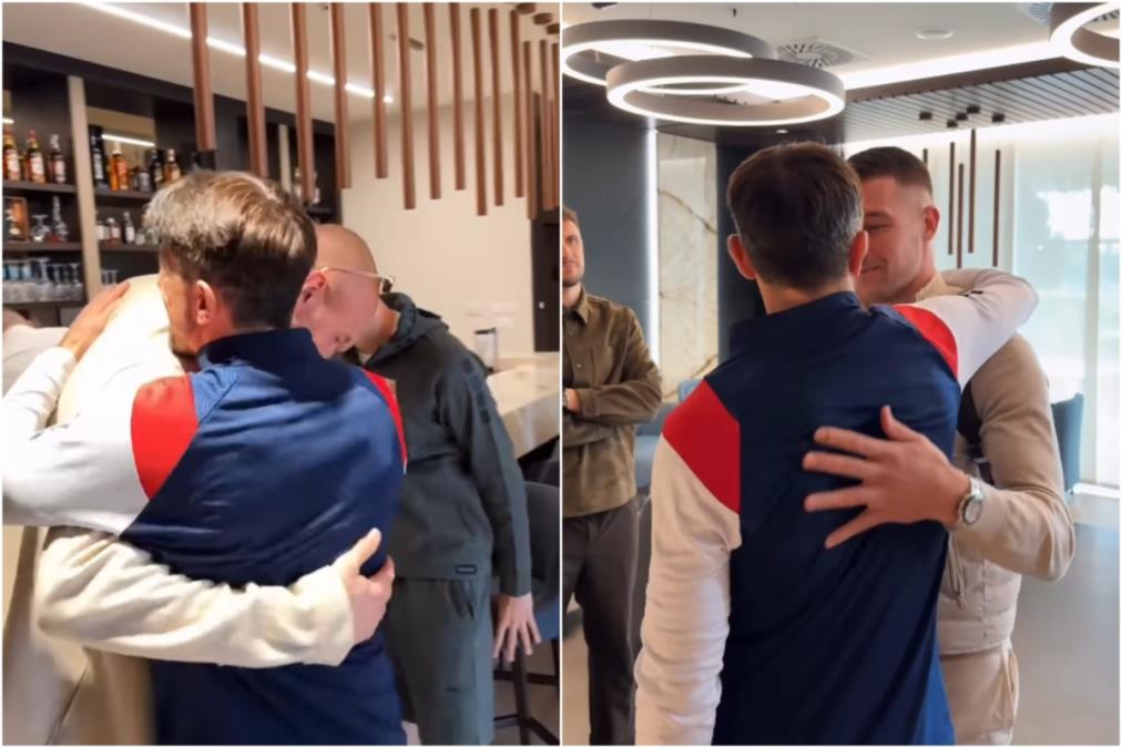 SRBIJA IMA RAZLOG ZA OPTIMIZAM, OVO DUGO NISMO VIDELI! Selektor uz osmeh grlio dvojicu srpskih fudbalera, pogledajte njihovu reakciju kada su ga videli