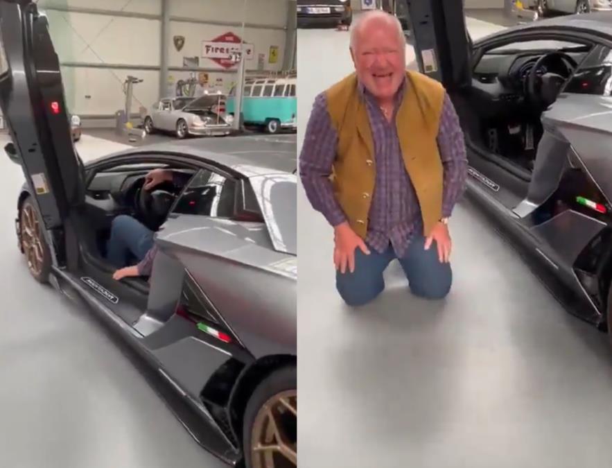 "POMOZITE, LJUDI!" Penzioner hteo da kupi Lamborgini iz snova, pa doživeo NESVAKIDAŠNJI PEH: Snimak postao hit na mrežama, a on završio NA KOLENIMA! (VIDEO)