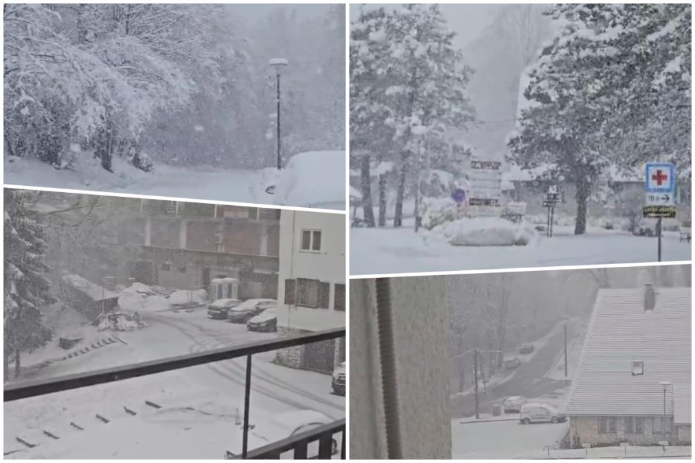 SNEG U HRVATSKOJ! PROGLAŠEN CRVENI ALARM: Zavejalo na Plitvičkim jezerima, snažna oluja u Rijeci! Vetar lomi drveće u Zagrebu i Čakovcu (VIDEO, FOTO)